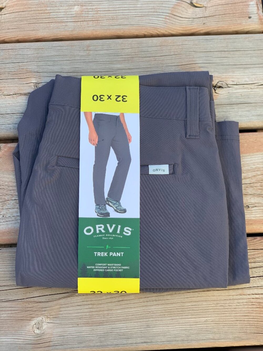 Orvis Trek Pants 32x30 Gray Nylon Stretch Performance Utility Casual Cargos New
